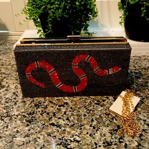 Crystal Snake NWT Clutch/Crossbody